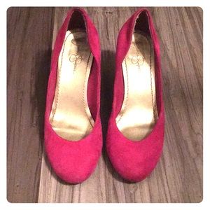 Jessica Simpson pink wedge